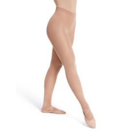 Capezio Womens Ultra Soft Self Knit Waistband Transition Tight, Suntan, Large-X-Large US