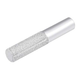 sourcing map 13.4mm Diamond Straight Router Bit Brazed Cylinder Profile Wheel 1/2-inch Shank for Stone Marble