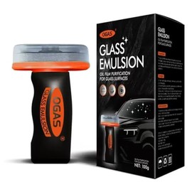 Glass Oil Film Remover for Car, 100ml Roll-On Glass Compound with Cleaning Board, Removes Oil Film & Smudges, Improve Windshield Clarity for Safe Driving