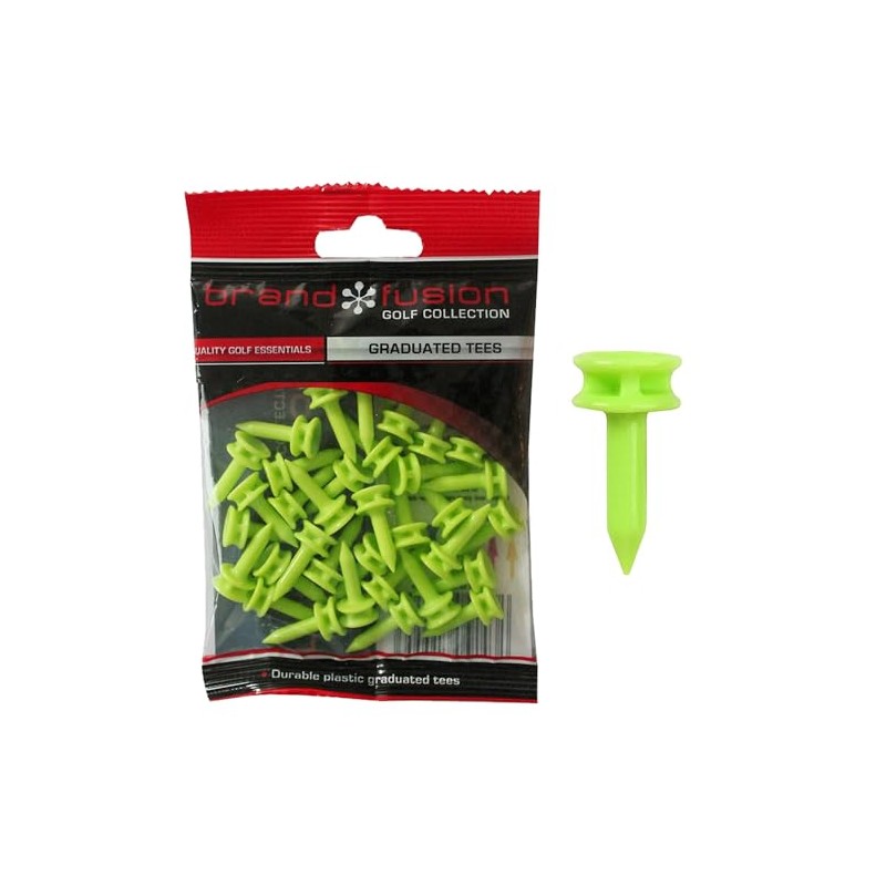 The Golfers Club Golf Graduated Lime Green Plastic Tees (1