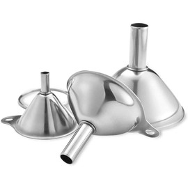 VICMAT Stackable Small Funnel, Stainless Steel Funnel, Stainless Steel Funnel Filter Set for Transfer of Liquid Ingredients