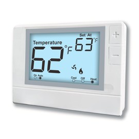 Non-Programmable Thermostat for Conventional Single-Stage Systems, 1 Heat/1 Cool, Easy DIY, White Backlight