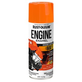 Rust-Oleum 366433 Engine Enamel Spray Paint, 11 oz, Gloss Orange Red