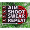 Generic Archery Christmas Ornament - Aim, Shoot, Swear, Repeat
