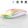 LED Wireless Slim Silent Dual-Mode 2.4G+BT Rechargeable 7-Color Portable Mobile