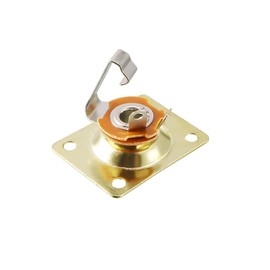 uxcell 1/4 Inch 6.35mm Guitar Mono Output Jack Plate Input Socket for Electric Guitar, Golden 2Pcs