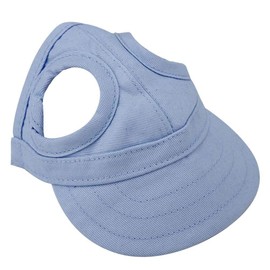 Adjustable Pet Dog Baseball Cap Sports Cap Hat Outdoor Hat Sun Protection Baseball Cap Visor Design Dog Sport Hat with Ear Holes (L-Blue)