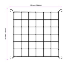 CHUIFAI Scrog Net 90 x 90 cm, Trellis Net Plant Net with 12 Hooks, Grow Tent Net Elastic Mesh Tent Plant Support Net Grow Net for Gardens Vegetables Climbing Plants Pack of 3