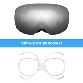 Ski Goggles Rx Inner Frame, 2 Pack Universal Size Adaptor Fit Ski Goggles for Men Women, High Flexibility Goggles Insert Frame for Glasses Wearers Can Fit Most Skiing Motocross Hiking Goggles