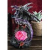 Ebros Lavender Dragon with LED Light On Lava Mountain 8.5