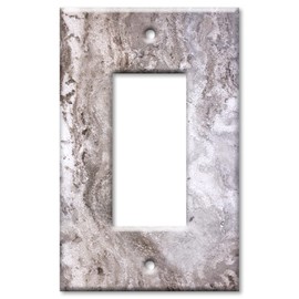 Art Plates - OVERSIZED Switch Plate - OVER SIZE Decorative Metal Wall Plate - 1 Gang Decora - Fantasy Brown Quartzite - Granite - Marble (PRINTED IMAGE) - (Made in USA)
