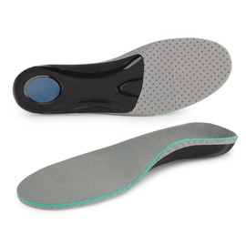 Knixmax Comfort Orthopaedic Insoles for Men - Cushioning Shoe Insoles Breathable Sports Soles Comfortable Insoles for Everyday and Work Size 41-47, Mesh Fabric Grey