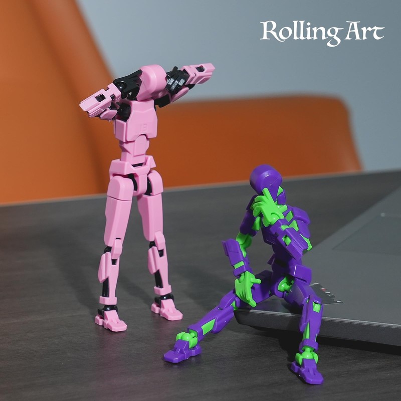 Rolling Art Action Figure Set, Model 13 Action Figure Multi-Jointed