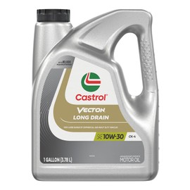 Castrol Vecton Long Drain 10W-30 CK-4 Part Synthetic Diesel Engine Oil, 1 Gallon Jug