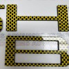 Advanced Trims SHELBY+GT500 SPOILER SPLITTER BUMPER YELLOW CARBON PLASTIC LETTERS