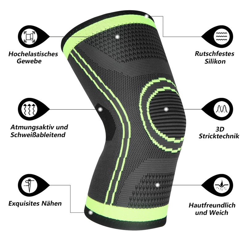 Knee Support Pack of 2 Compression Knee Support for Men