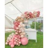Bezente Dusty Pink Latex Party Balloons - 100 Pack 12