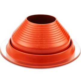 Yaocom 1 Piece #7 Pipe Flashing Boot for Pipe OD 6" to 11" Silicone High Temp Flexible Roof Jack Roofing Pipe Boot Pipe Metal Roofing Pipe Flashing for Roof Vent Boot, Round Base