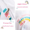 BESTDESIL Kids Duvet Cover Set Twin Size, 3 Piece Rainbow