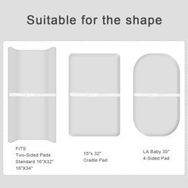 Super Soft and Stretchy Changing Pad Cover 2pk by BlueSnail (Heather Grey)