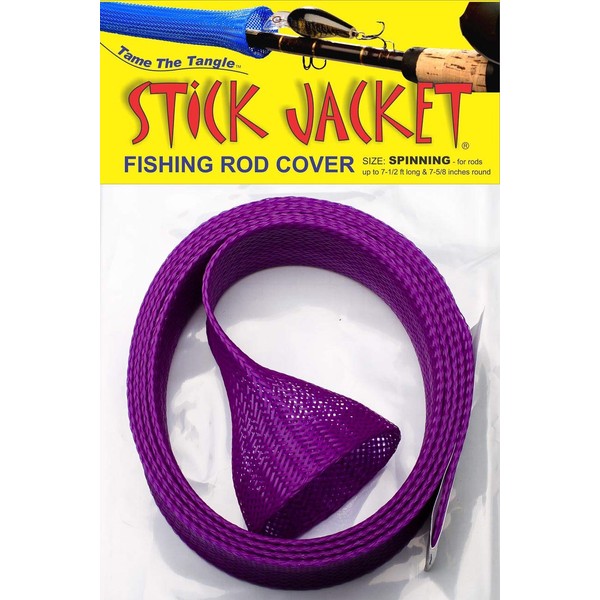 RITE-HITE Orin Briant Stick Jacket Fishing Rod Covers - Spinning Stick Jacket, Comes in a Variety of Colors; Keeps Your Rod Safe and Tangle Free (Purple)