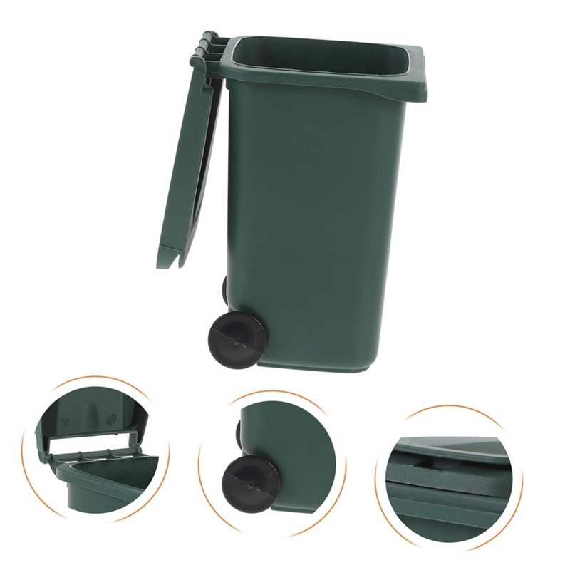 OSALADI 2pcs Mini Desktop Wastebasket Stylish Office Trash Can with