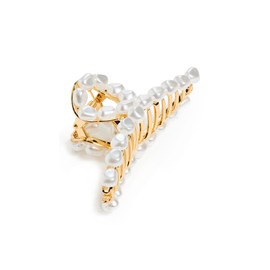LELET NY Women's Aria Pearl Claw Clip, Pearl, Off White, One Size