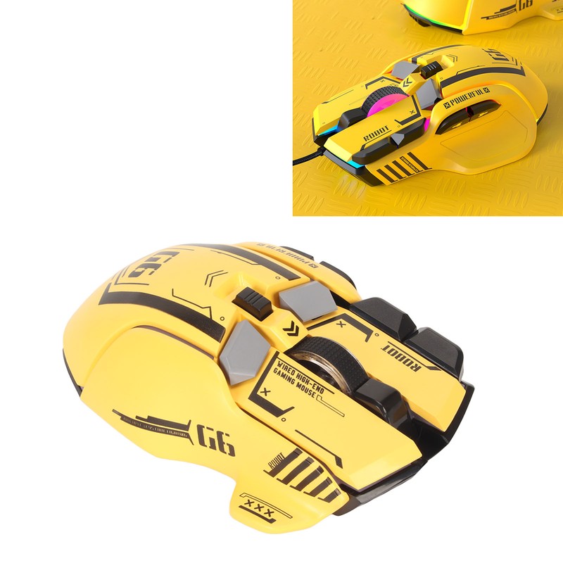 Wired Gaming Mouse 10 Button Macro Programmable 13 RGB Lighting