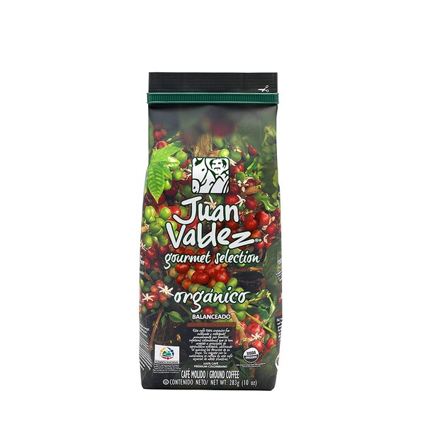 Juan Valdez Coffee Organic Gourmet Medium Roast Ground Colombian Coffee ,10 oz
