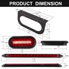 Partswcgg 6" Oval Led Trailer Tail Lights Kit w/Mounting Brackets,2Pcs