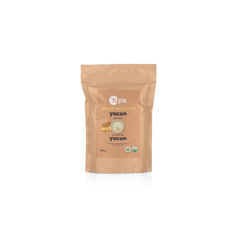Yupik Organic Yacon Powder Superfood, Non-GMO, Vegan, Gluten-Free, 250g