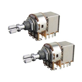 FLEOR B500K Push-Pull-Potentiometer Linear Taper Pots 15 mm kurze geteilte Welle für Teile des E-Gitarren-Steuerschalters, 2er-Pack