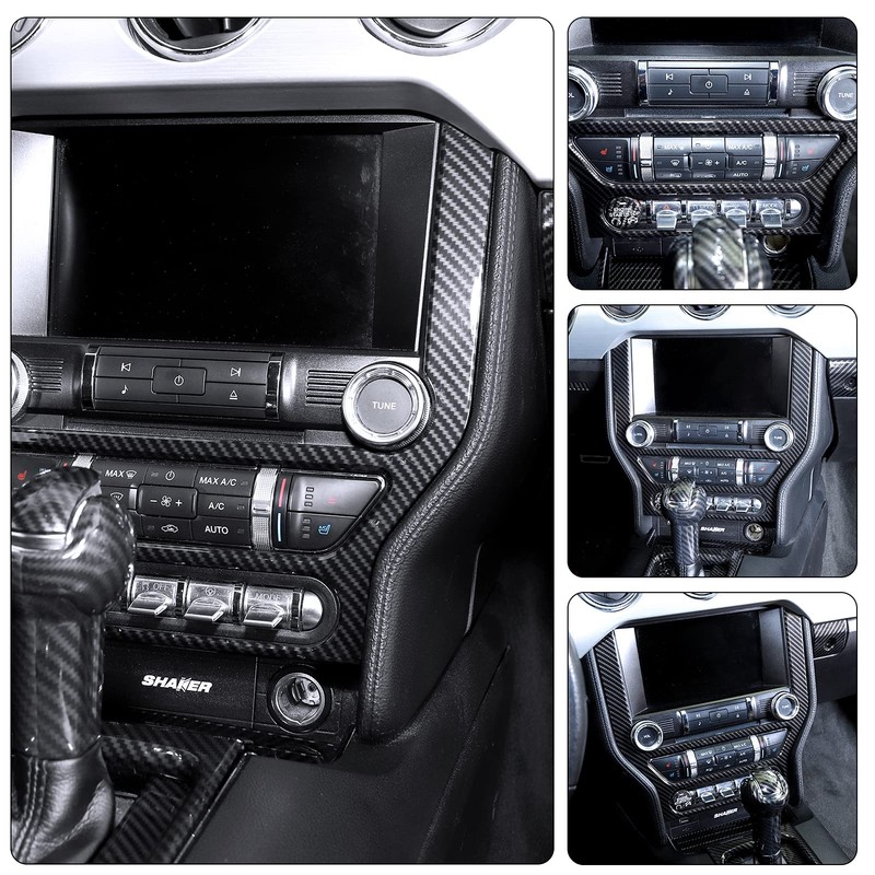 RT-TCZ Carbon Fiber Center Console Multimedia Panel Decoration Trim Sticker