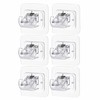 6 Pack Self Adhesive Curtain Rod Holder Hooks for Wall