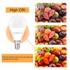 LEDEPLY A15 Ceiling Fan Light Bulbs, Dimmable, E12 Base LED