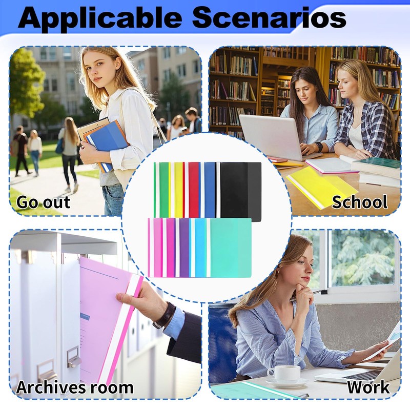 10 PCS A4 Project Folder Plastic Display Folders Presentation Folders