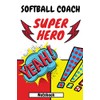 Notebook Softball Coach: Superhero Cartoon Comic Blank Dot Grid Journal