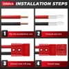 Uddick 4PCS 120A Battery Cable Quick Connect/Disconnect Connector Plug Kit