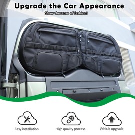 HAPPYHORSE Car trunk storage box Compatible with Land Rover Defender 90 110 130 2020-2025, Car trunk tailgate window storage bag Organizer Oxford cloth storage bag (black)