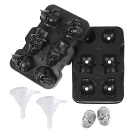 1 Piece Skull Shape, 2 Pieces Funnels, Interesting Ice Cube Tray, Skull Juice Ice Cube Tray, Ice Cube Tray
