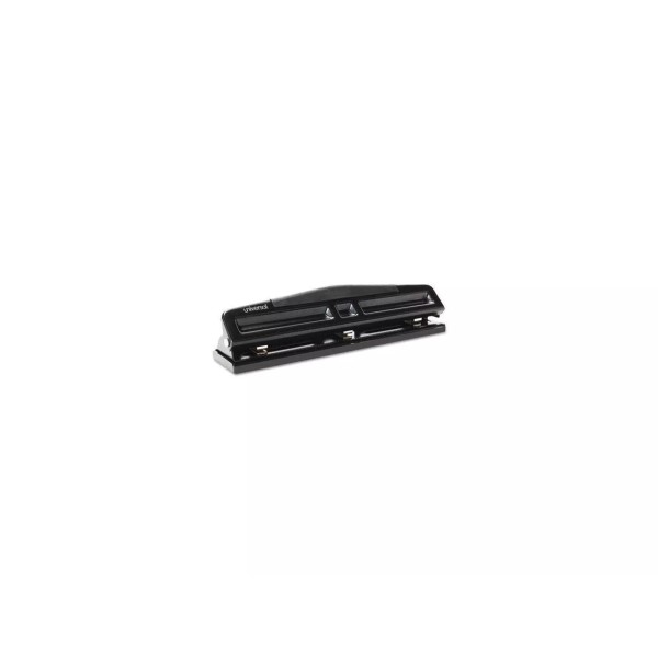Universal 12-Sheet Deluxe Two- And Three-Hole Adjustable Punch, 9/32" Holes,