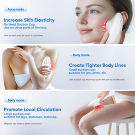 3-in-1 Cellulite Massage - Body Sculpting Machine Home Use Cupping Therapy Tool for Belly, Arms, Legs, Waist - 2 Modes Portable Skin Tightening Device -1Pack