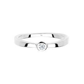 Diamore 0605390213 Woman's Ring 925 Sterling Silver with White Diamond 58 white