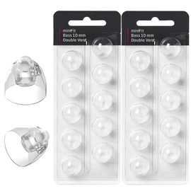 (Double Vent 10mm) Hearing Aid Domes for Oticon Minifit, Oticon Ear Caps Replacements Parts Accessories Domes for Oticon Hearing Aid Supplies Cleaning Kits(20 Pcs)