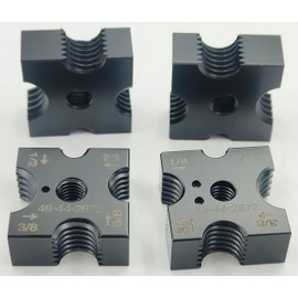 2 Pack —— 48-44-2872 1/4", 3/8", 1/2" Replacement Cutting Die Set Fits for Milwaukee 2872-20, 2872-21 M18 Brushless Threaded Rod Cutter, with 4-Sided Rotatable Cutter & Size Markings