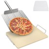 Universal Extra Large Pizza Stone with Rack for Oven, BBQ