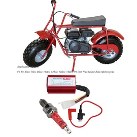 Aramox Ignition Coil CDI Box Kit, Racing Ignition Coil Aluminium 5 Pin AC CDI A7TC Spark Plug for 50 70 90 110 125 140 150 Pit Dirt Trail Motor Bike Motorcycle