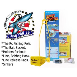 Fish Fun Co  Bait Boat  "The Rc Fishing Pole"  "Bait Bucket"