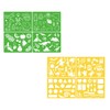ANCLLO 20PCS Colourful Drawing Stencil for Children Colorful alphanumeric plastic