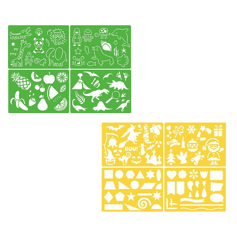 ANCLLO 20PCS Colourful Drawing Stencil for Children Colorful alphanumeric plastic